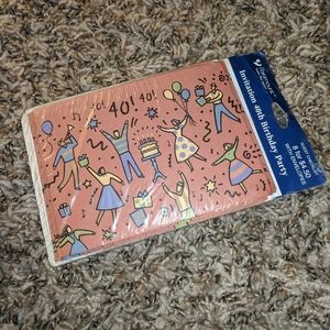 NEW! Invitations 8pk (40th bday)